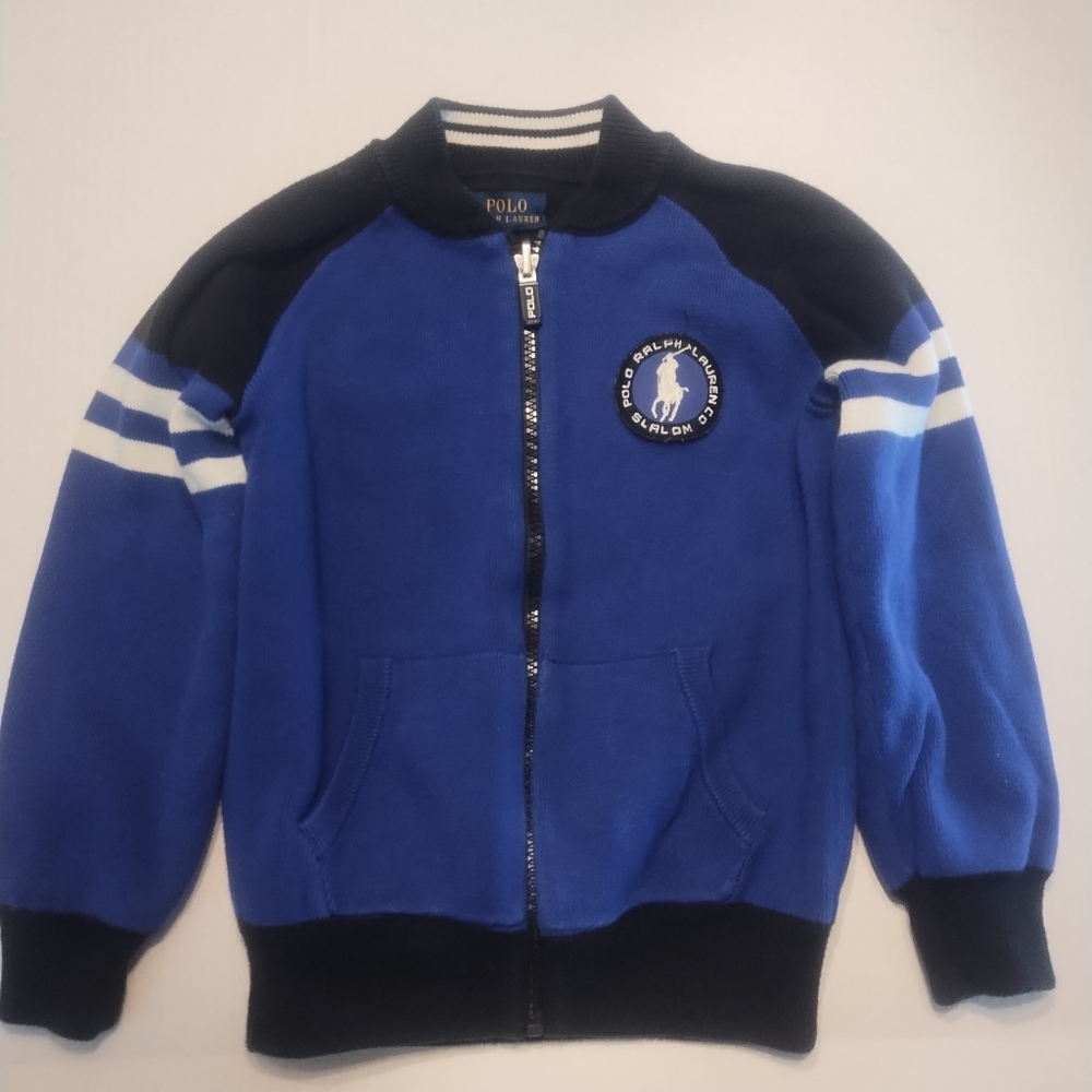 Polo Ralph Lauren Heavyweight Reversible  Blue and Black Jacket Size 8